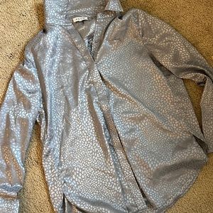 Vici Blue Silk Blouse